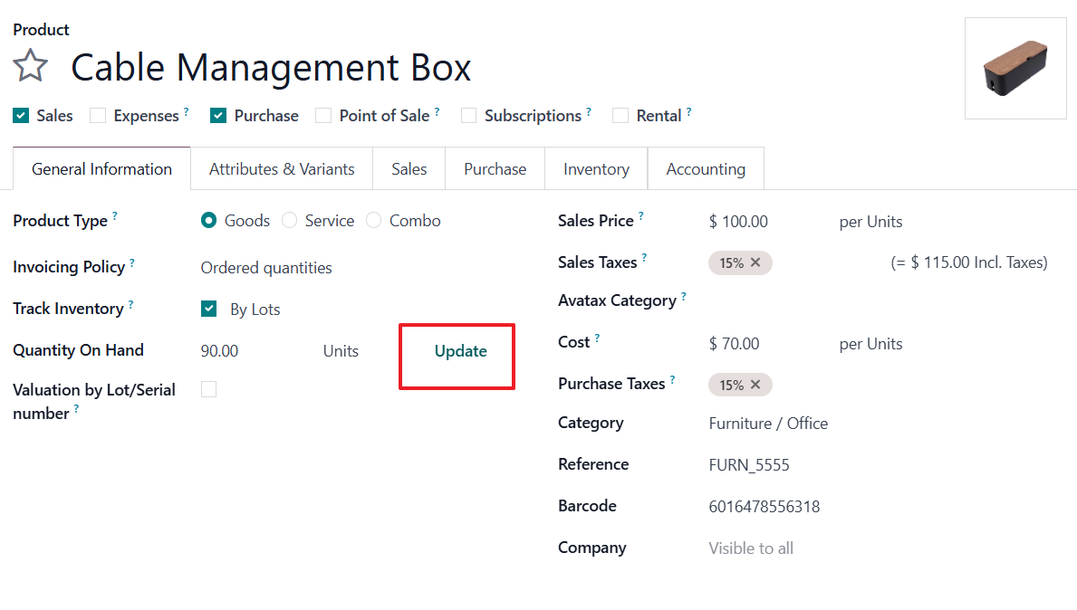 odoo v18 product screen update quantity